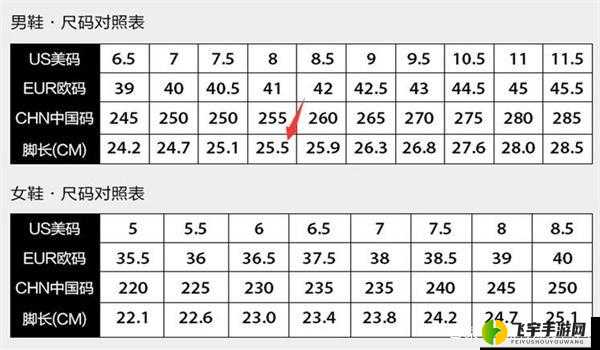 国内尺码欧洲尺码表黑对比分析