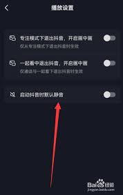 抖音开启时设置默认静音方法